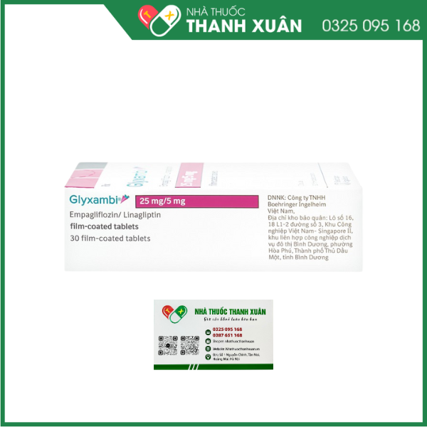 Glyxambi 25mg/5mg trị đái tháo đường tuýp 2